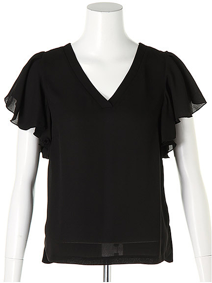 袖フリルドッキングプルオーバー