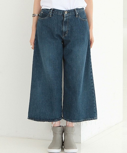 ◇UWMM デニム ガウチョパンツ†