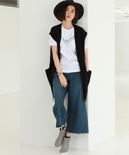 【予約】◇UWMM デニム ガウチョパンツ†