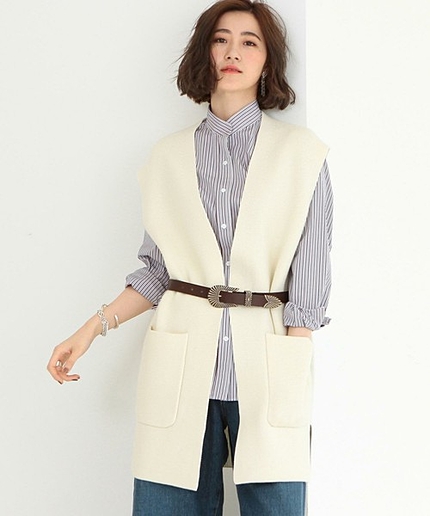 UGMM/BS ロングニットベスト†