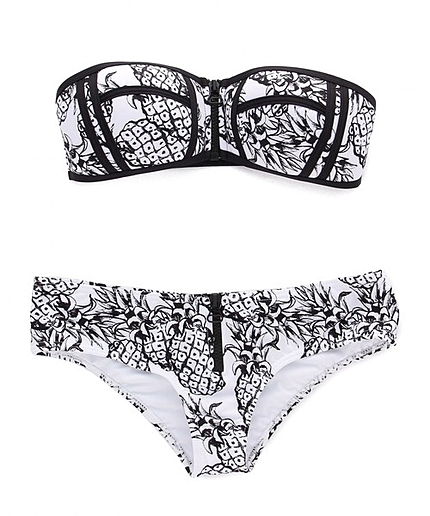 BY TAVIK フロントジップパイナップルビキニ