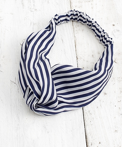 細ストライプヘアバンド