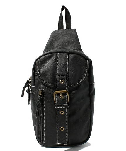 シボ合皮ボディバッグ