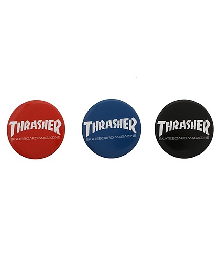 WEGO/THRASHER 缶バッジ3P