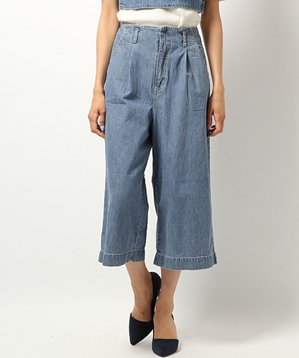 デニムタックガウチョパンツ