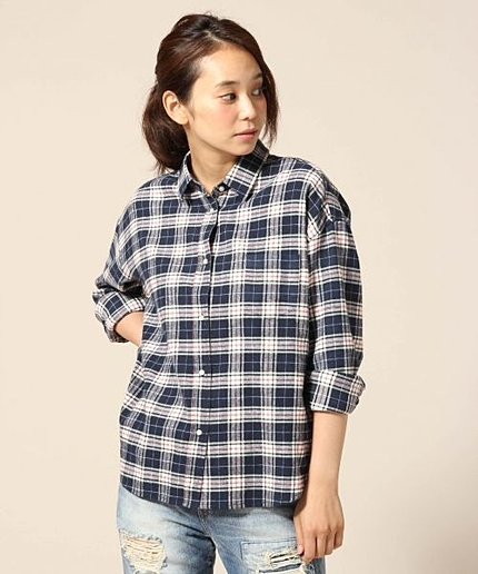 ネルチェックシャツ