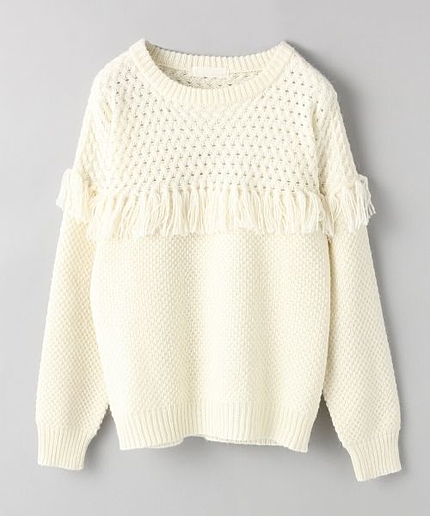 【10/9ヒルナンデス放映アイテム】5GフリンジプルオーバーニットLS