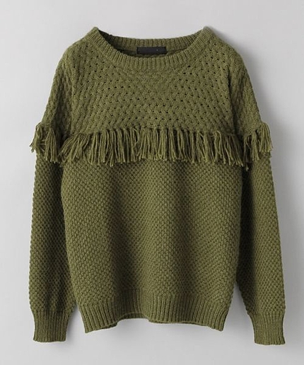 【先行予約】5GフリンジプルオーバーニットLS