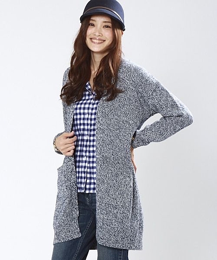 【タブロイド掲載アイテム】メランジニットカーディガン