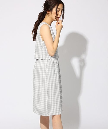 ＣＬギンガムノースリーブンピース