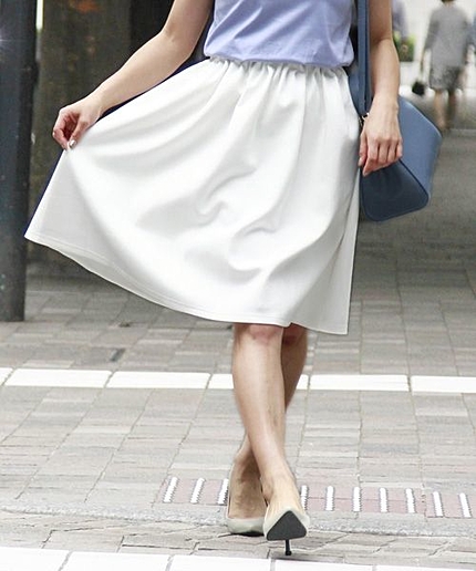 ミディウエストギャザースカート