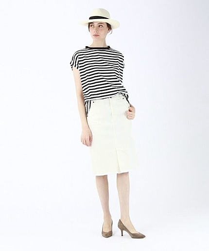 【pensee】ボーダー天竺プルオーバー