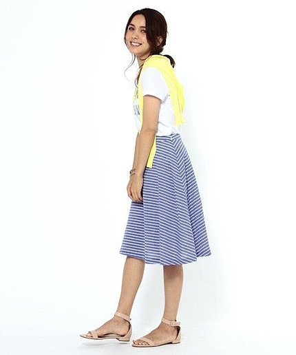 フレアストライプスカート