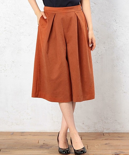 GT PE フェイクスウェード ガウチョ パンツ