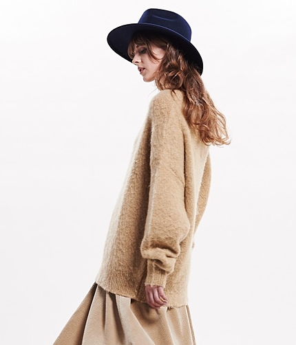 【先行予約】 モヘア混ストレッチボートネックプルオーバー