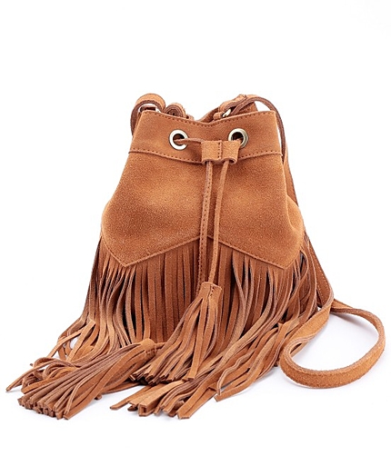 【先行予約】 フリンジ巾着バッグ　【2015AW新作】