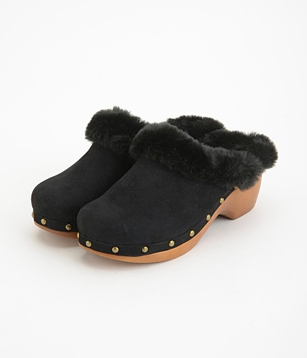 【mina10月号掲載】 フェイクファーライナースエード調サボ