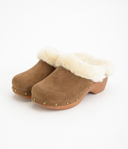 【先行予約】 【mina10月号掲載】 フェイクファーライナースエード調サボ