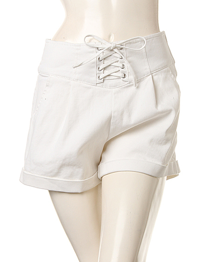 【6/4ヒルナンデスご紹介商品】レースUPハイウエストショート/パンツ