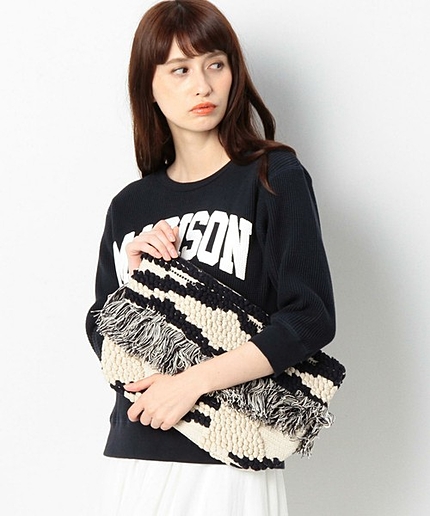 　【色指定予約】ジャカードフリンジクラッチバッグ/ AEBC JQ FRNG CLT