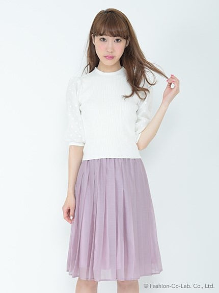 オーガンジープリーツスカート