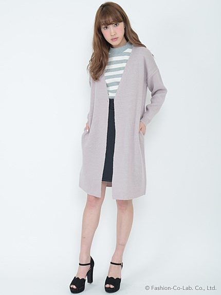 ロングニットカーディガン