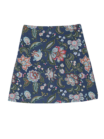 レトロフラワー台形スカート