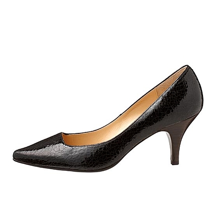 大人女子の必須アイテム★旬素材ミドルヒールパンプス