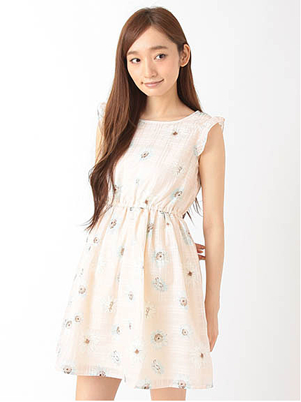 【Special Price】フィット&フレアーフラワーワンピース