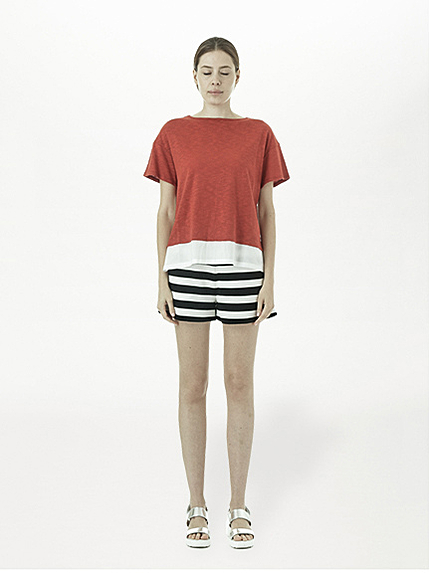 ・異素材プルオーバー