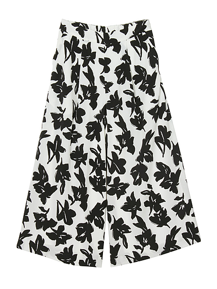 Relax flowerプリントガウチョパンツ