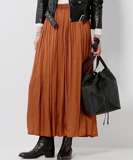 UWMF P サテン ロングスカート