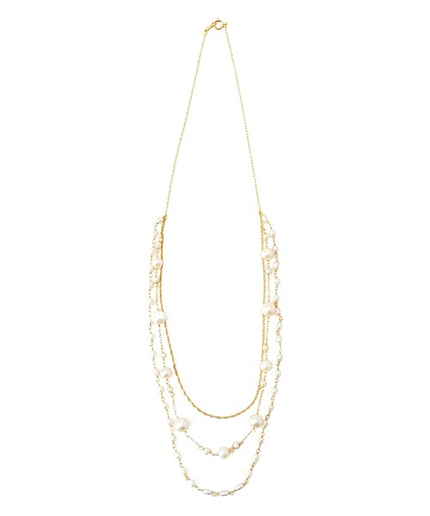 BY Causerie 淡水パールマルチ3連ネックレス