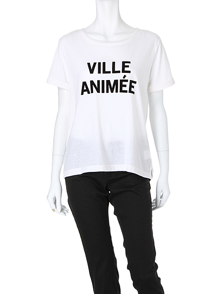 【BIJ】 フロッキーロゴカットソー