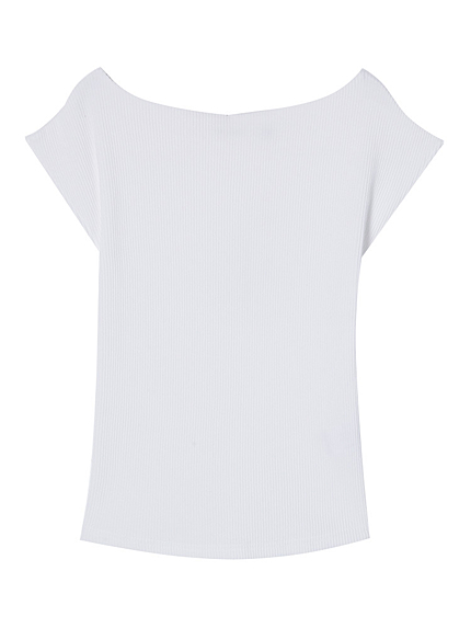 テレコボートネックトップス