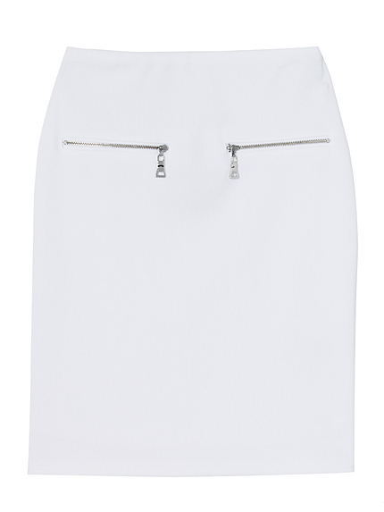 ZIPデザインRIBタイトスカート