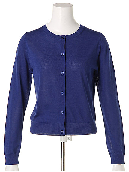 天竺クルーカーディガン