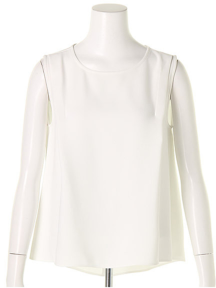 Aラインショートブラウス