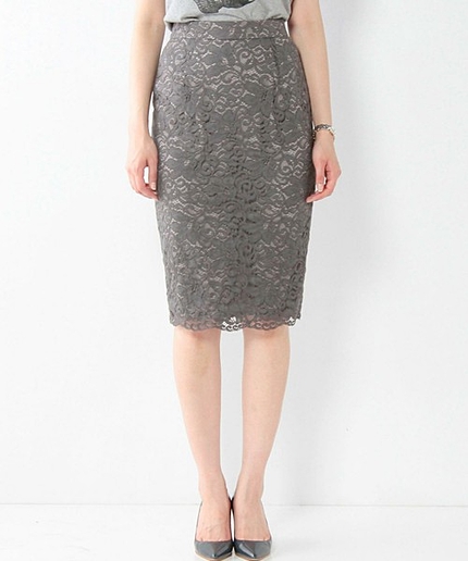 ★JOCSL レース タイト ロング スカート