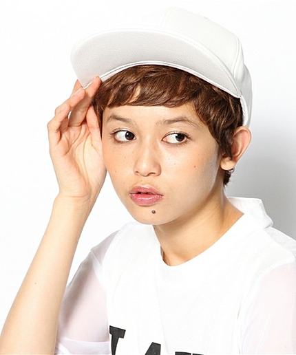 WEGO/フェイクレザーキャップ