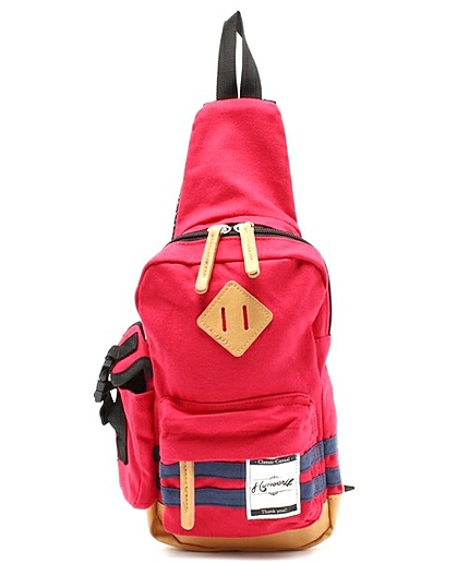 WEGO/キャンバスラインボディバッグ