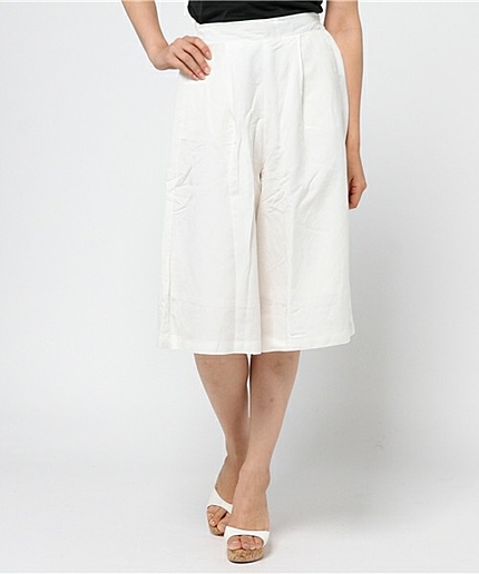 [GIORDANO]コットンリネンガウチョパンツ