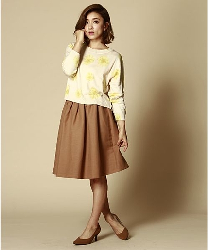 ダブルクロスＷギャザースカート