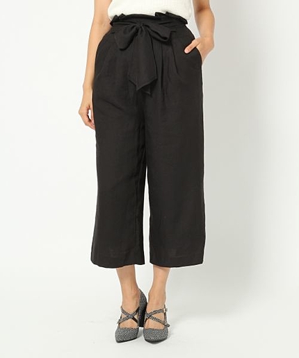 ムジガラリボンワイドパンツ