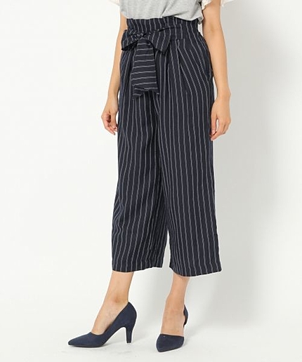 ムジガラリボンワイドパンツ