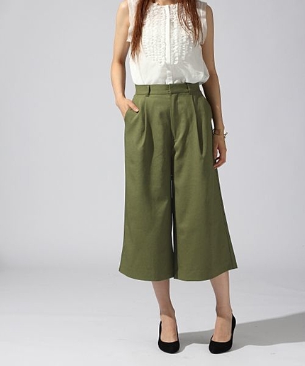 【Sサイズ展開アイテム】ドビータックガウチョパンツ