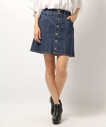 スラブデニムダイケイスカート