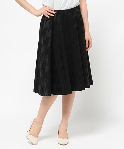 ハウンドトゥースグランデサテン スカート