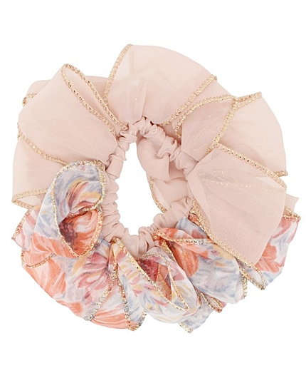 ◆2015年秋の新作◆フラワープリントコンビシュシュ