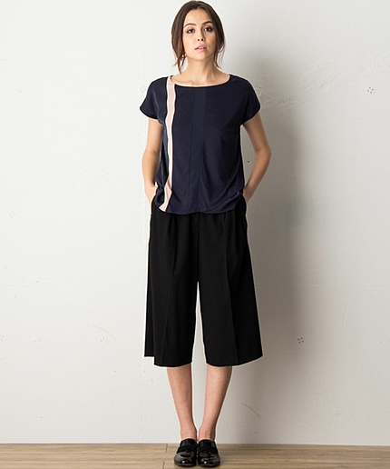 テクスチャーテーラリングガウチョパンツ(PaulSmithBLACK)